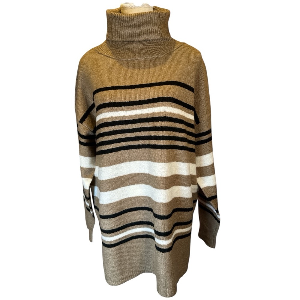 Identity NWT Striped Turtleneck Sweater